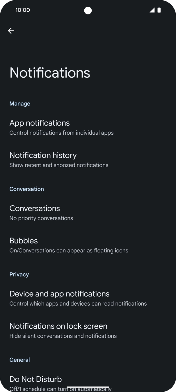 Press App notifications. Press App notifications.
