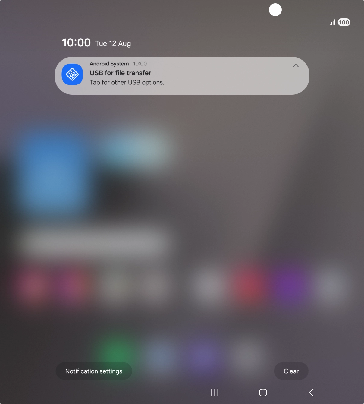 Press Tap for other USB options.. Press Tap for other USB options..