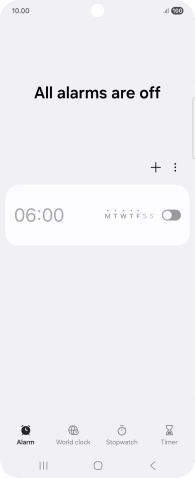 Press the set new alarm icon.