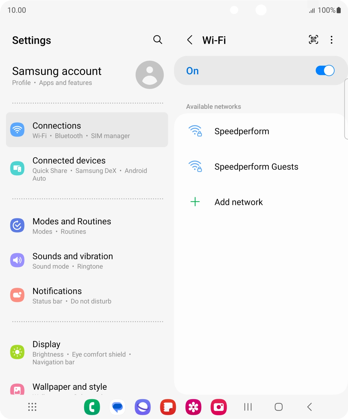 Press the required WiFi network.