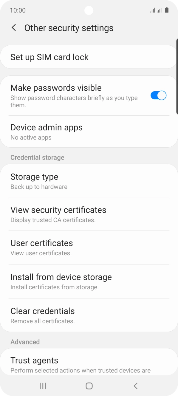 Press Set up SIM card lock.