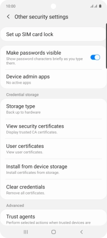 Press Set up SIM card lock.
