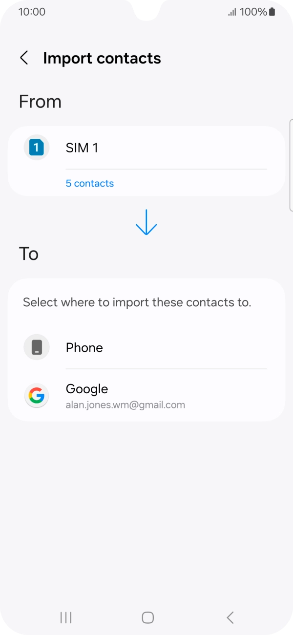 Press the required Google account.