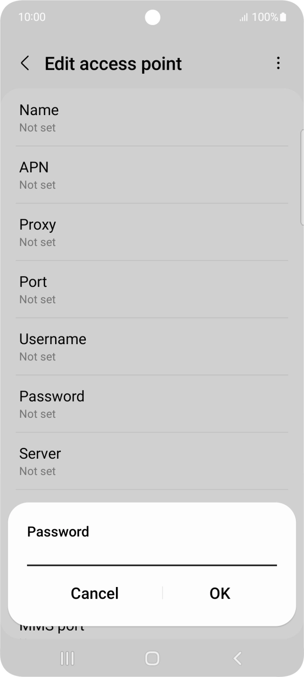 Key in p and press OK. Key in p and press OK.