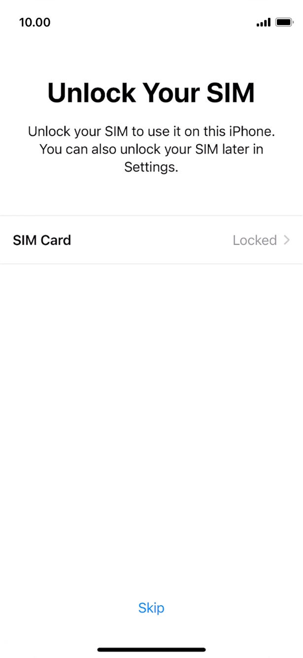 Press SIM Card.