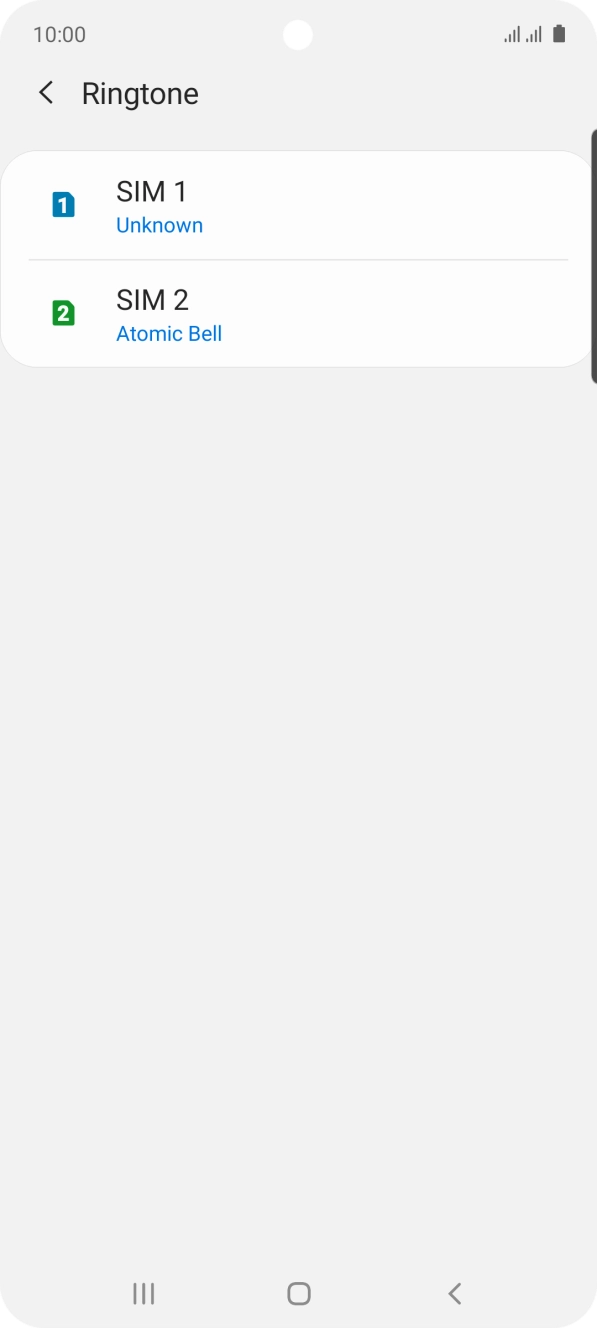 Press the required SIM.