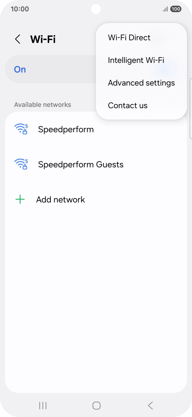 Press Intelligent Wi-Fi.