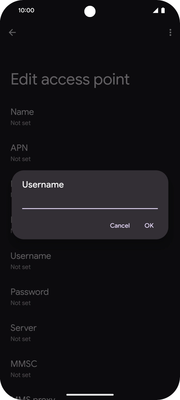 Key in o2wap and press OK.