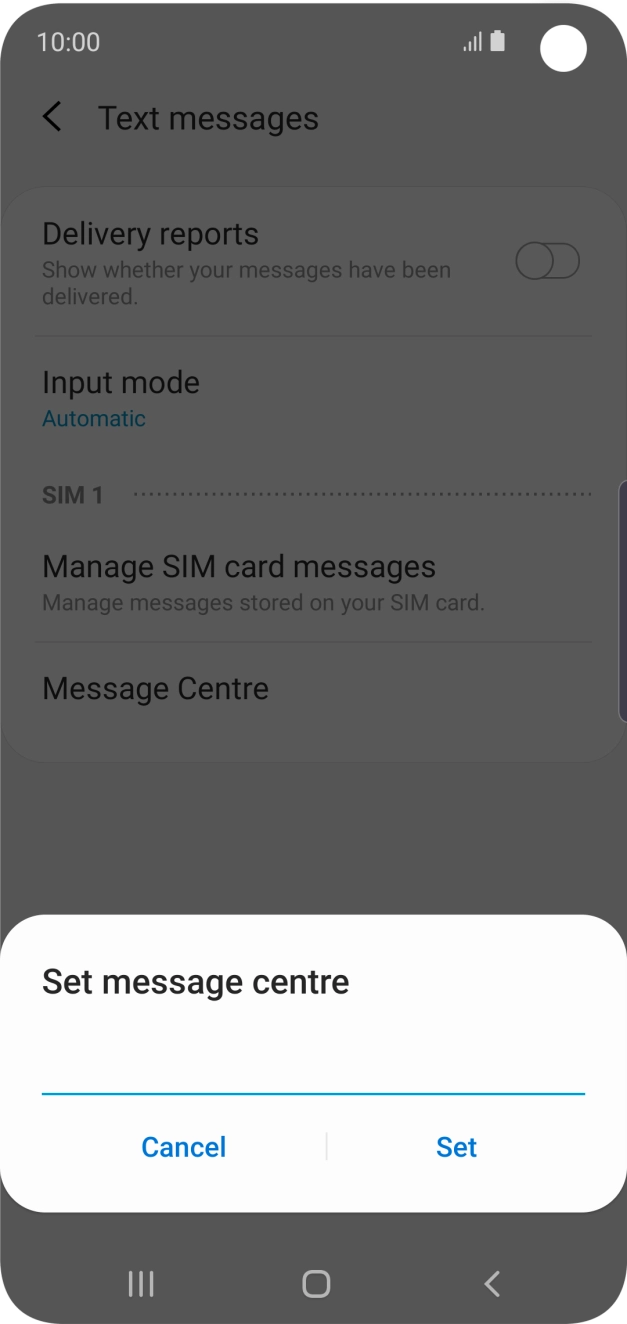 Key in +447802000332 and press Set. Key in +447802000332 and press Set.