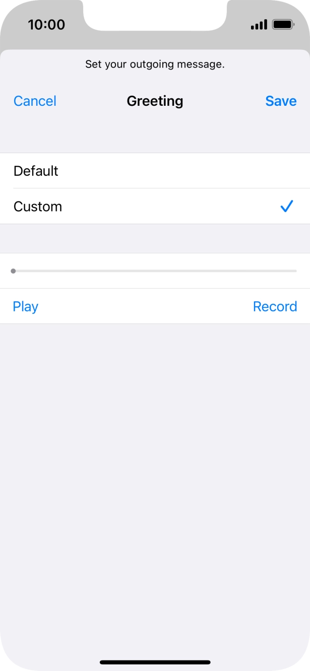 Press Play to play back your greeting. Press Play to play back your greeting.
