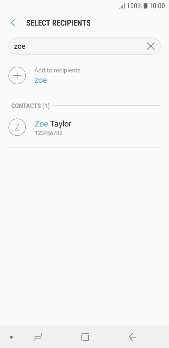 Press the required contact.