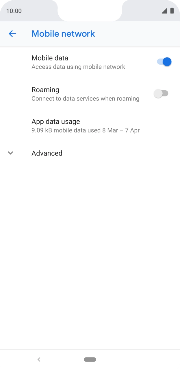 Press Advanced. Press Advanced.