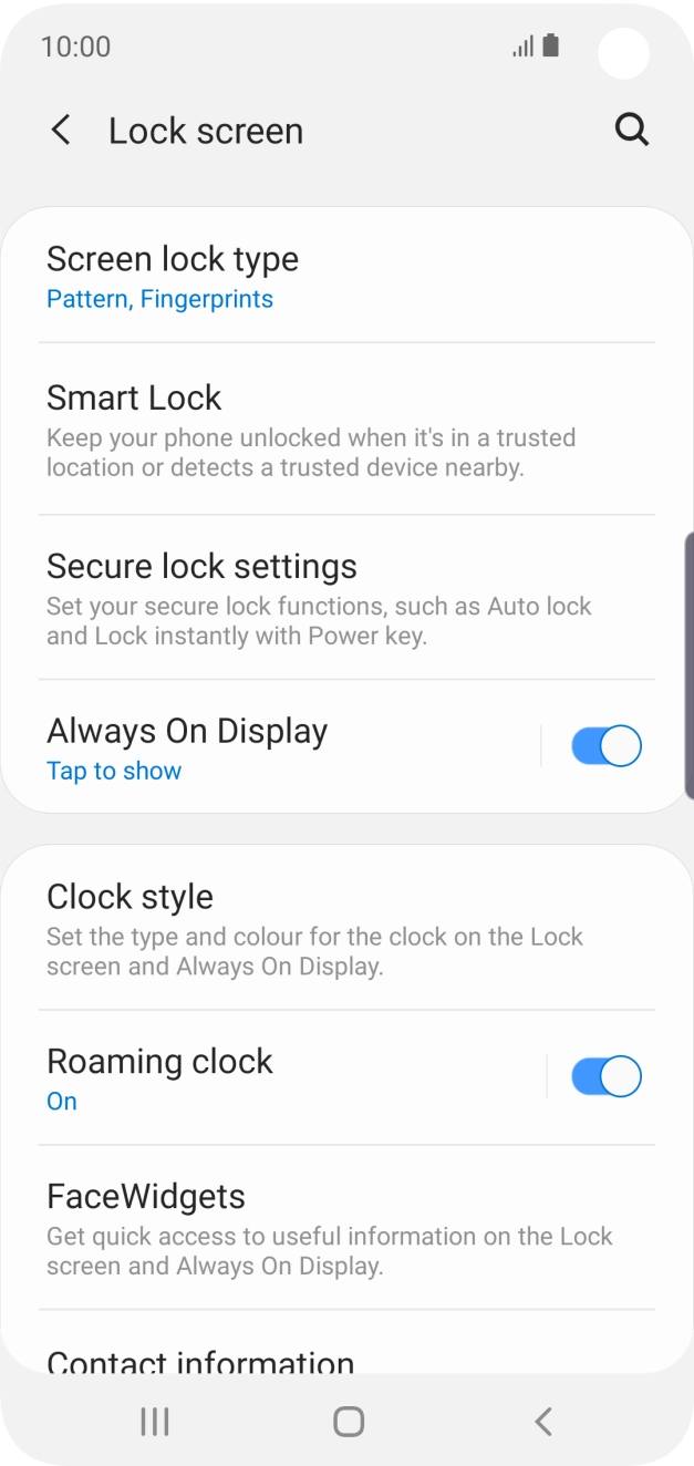 Press Screen lock type and key in the current phone lock code. Press Screen lock type and key in the current phone lock code.
