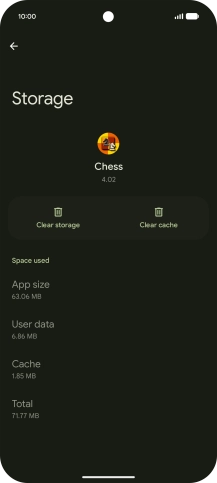 Press Clear cache.