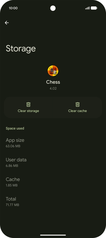 Press Clear cache.