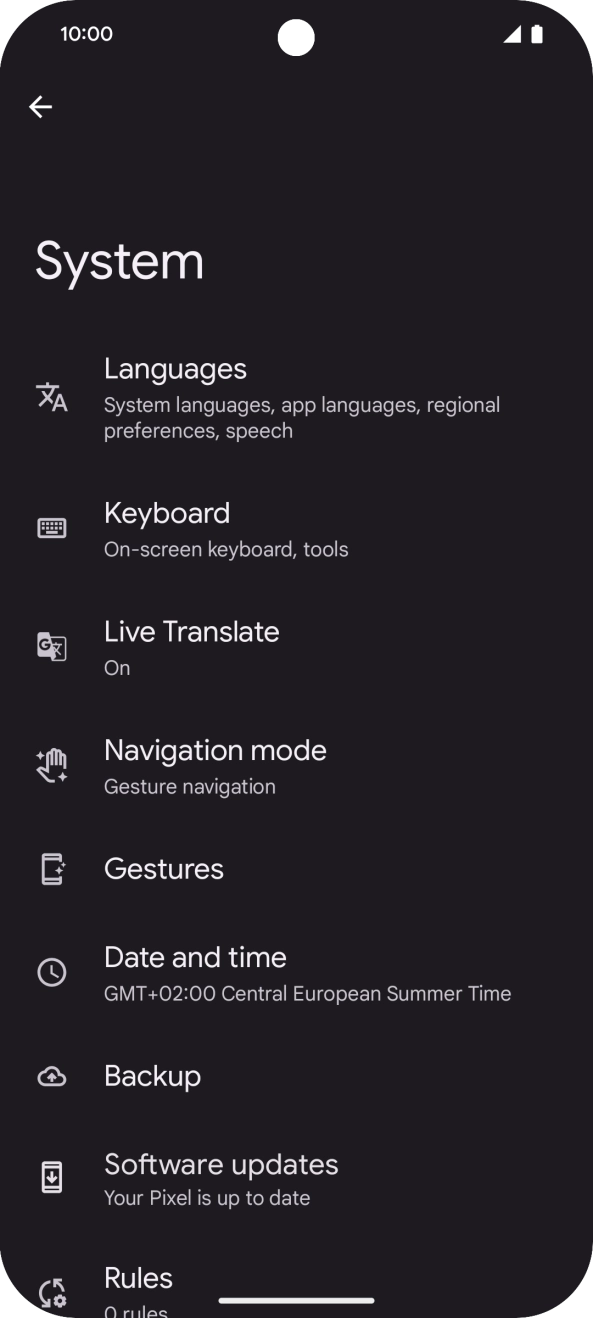 Press Date and time.