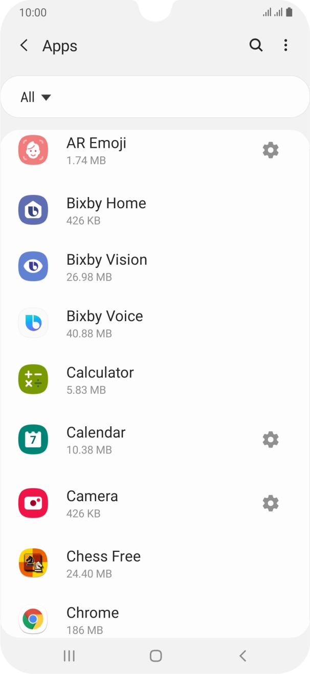 Press the required app.
