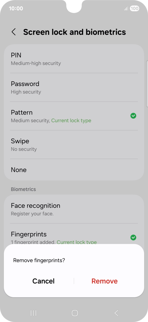 Press Remove. Press Remove.