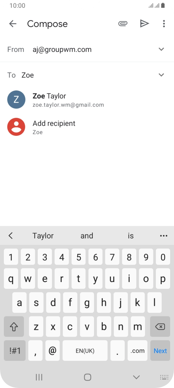 Press the required contact.