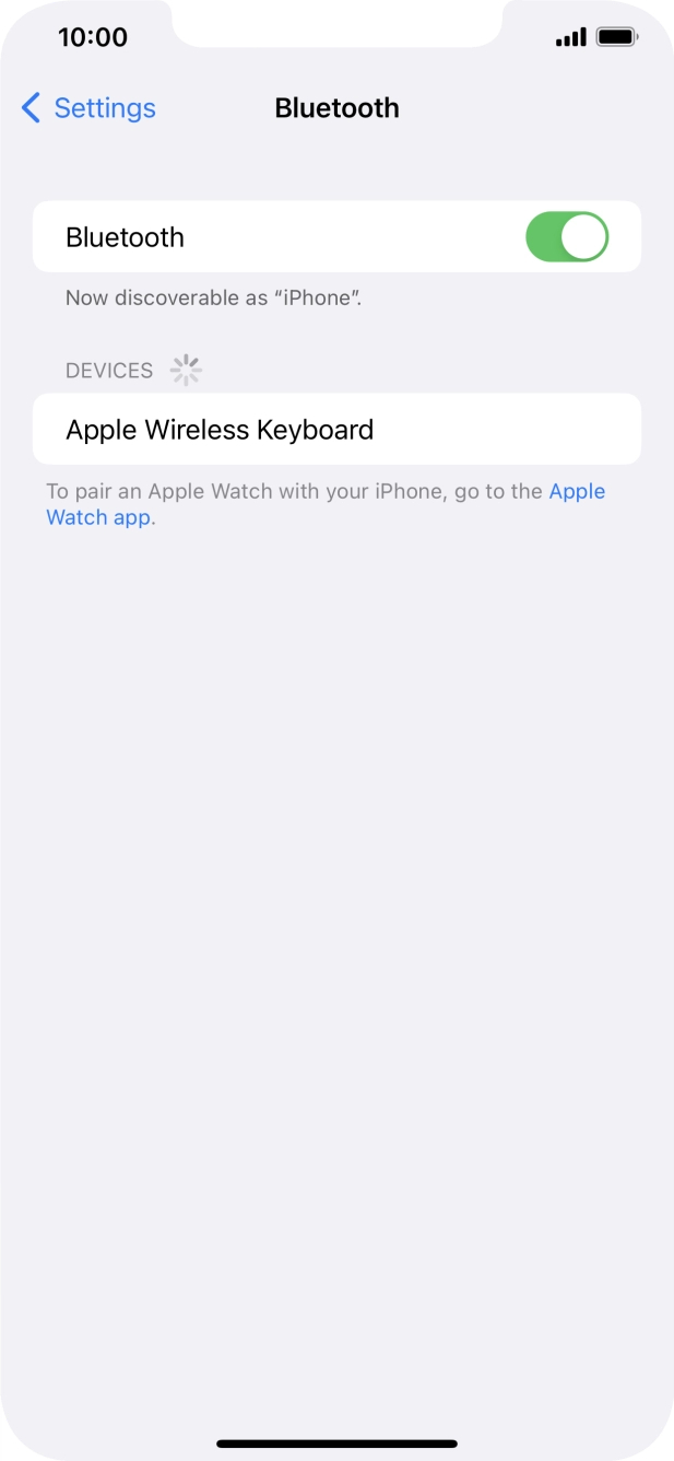 Press the required Bluetooth device and follow the instructions on the screen to pair the device with your phone.