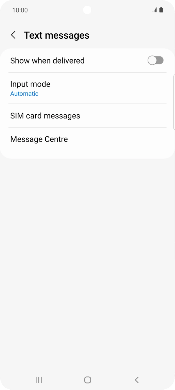 Press Message Centre.