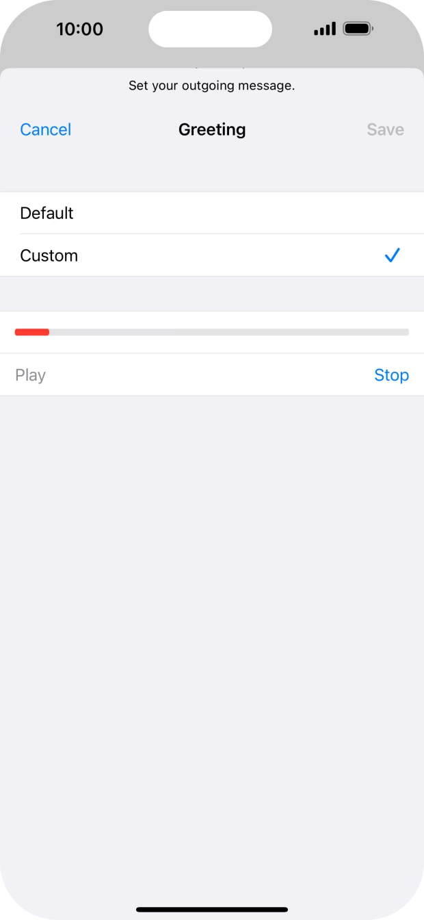 Press Stop to stop recording.