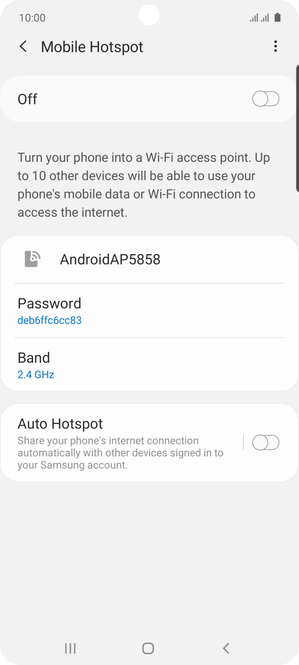 Press the menu icon.