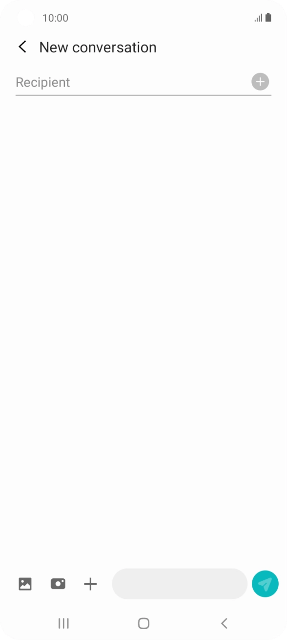 Press the search field and key in the first letters of the recipient's name.