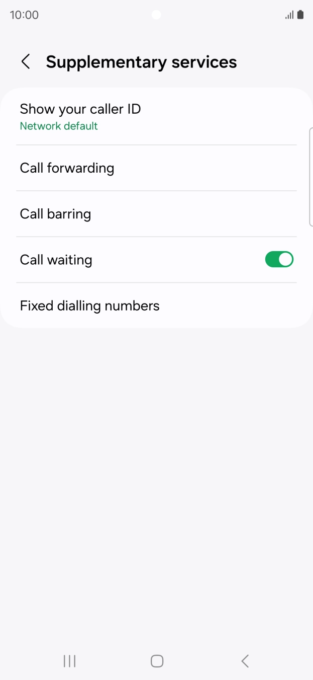 Press Call forwarding. Press Call forwarding.
