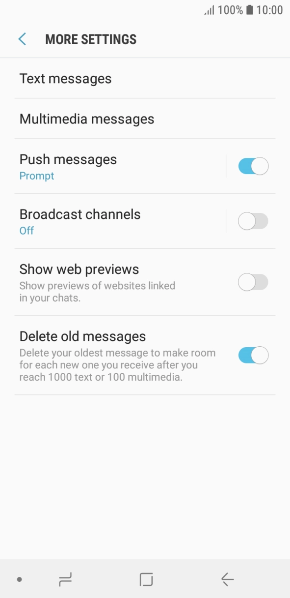 Press Text messages. Press Text messages.