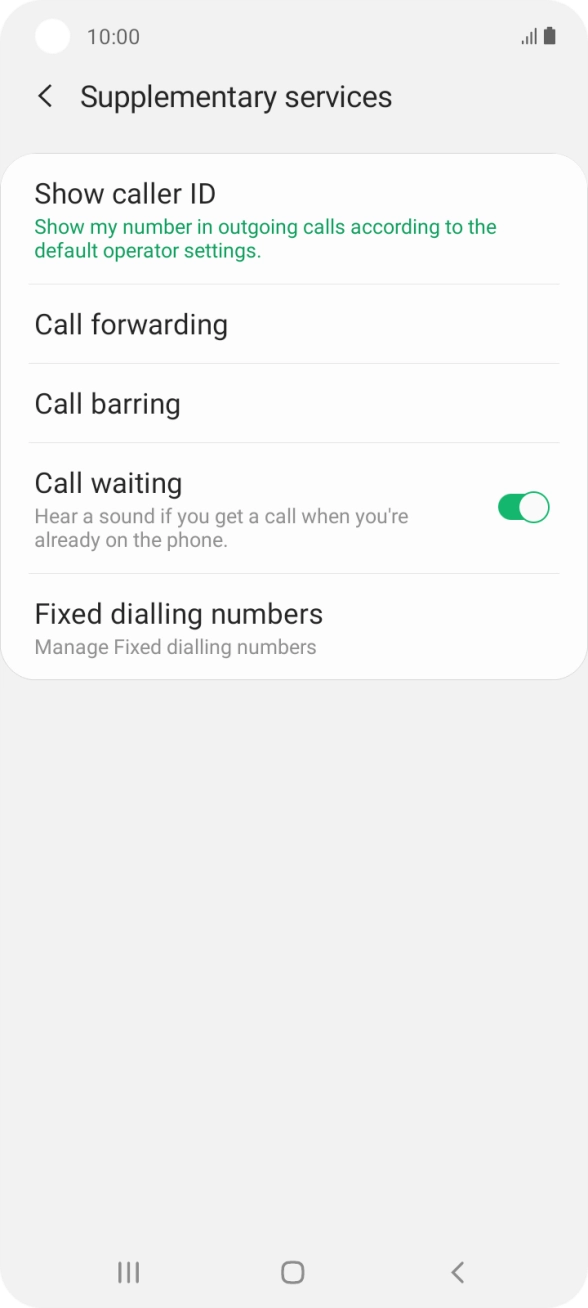 Press Call forwarding.