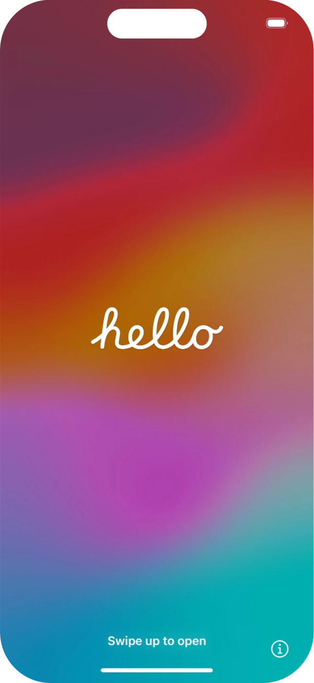 Slide your finger upwards starting from the bottom of the screen.