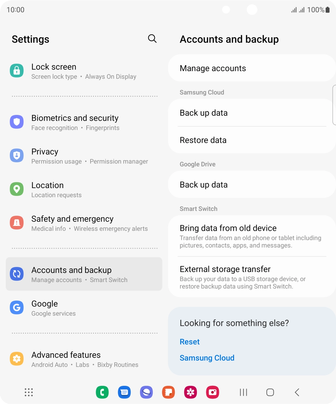 Press Manage accounts. Press Manage accounts.