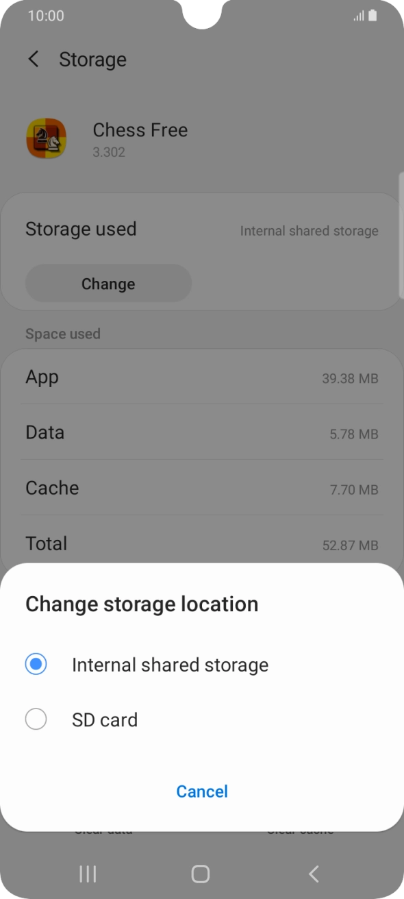 Press the name of the memory card.