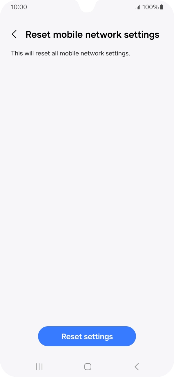 Press Reset settings.