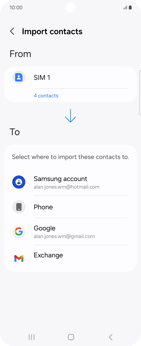 Press the required Google account.