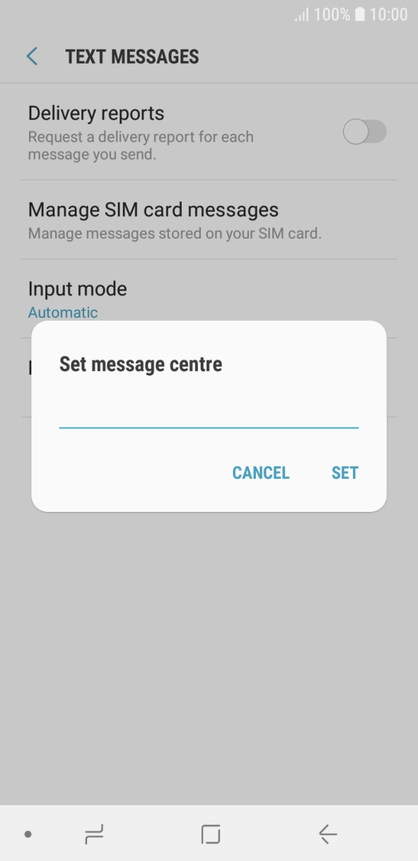 Key in +447802000332 and press SET. Key in +447802000332 and press SET.