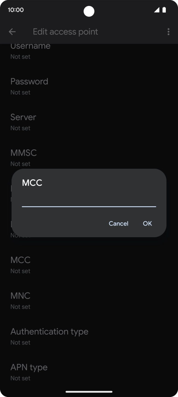 Key in 234 and press OK.