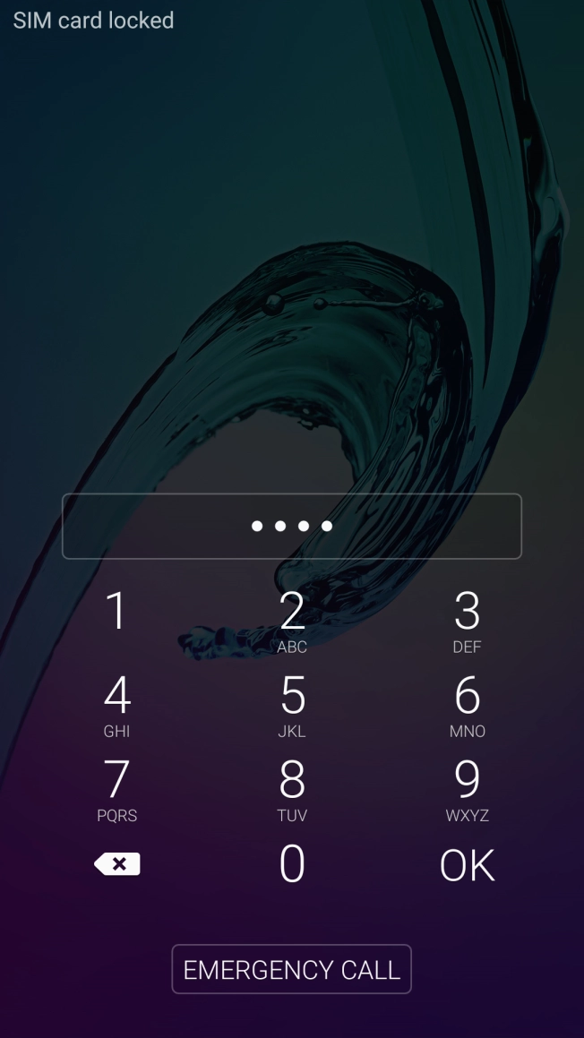 Key in your SIM PIN and press OK. The default SIM PIN is 0000.