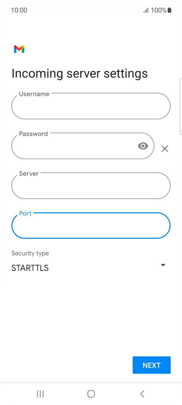 Press the drop down list below 'Security type'. Press the drop down list below 'Security type'.