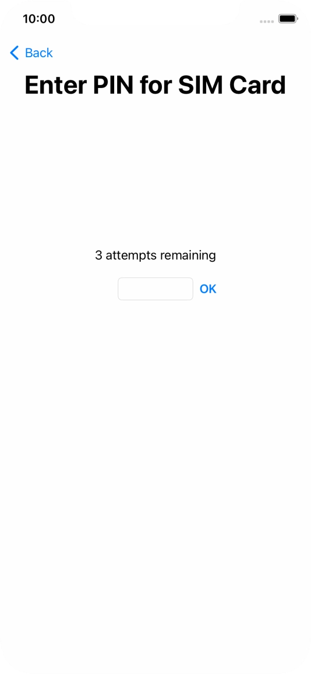 Key in your SIM PIN and press OK. The default SIM PIN is 0000.