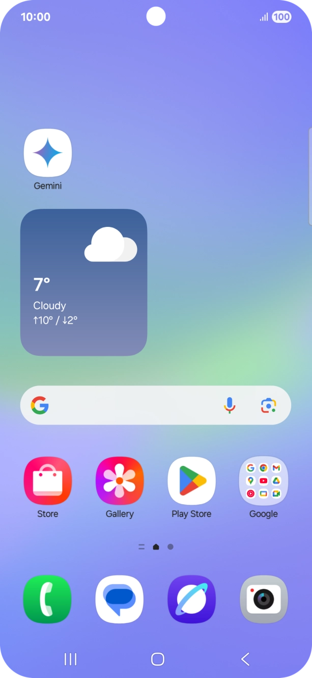 Press and hold the required app icon.