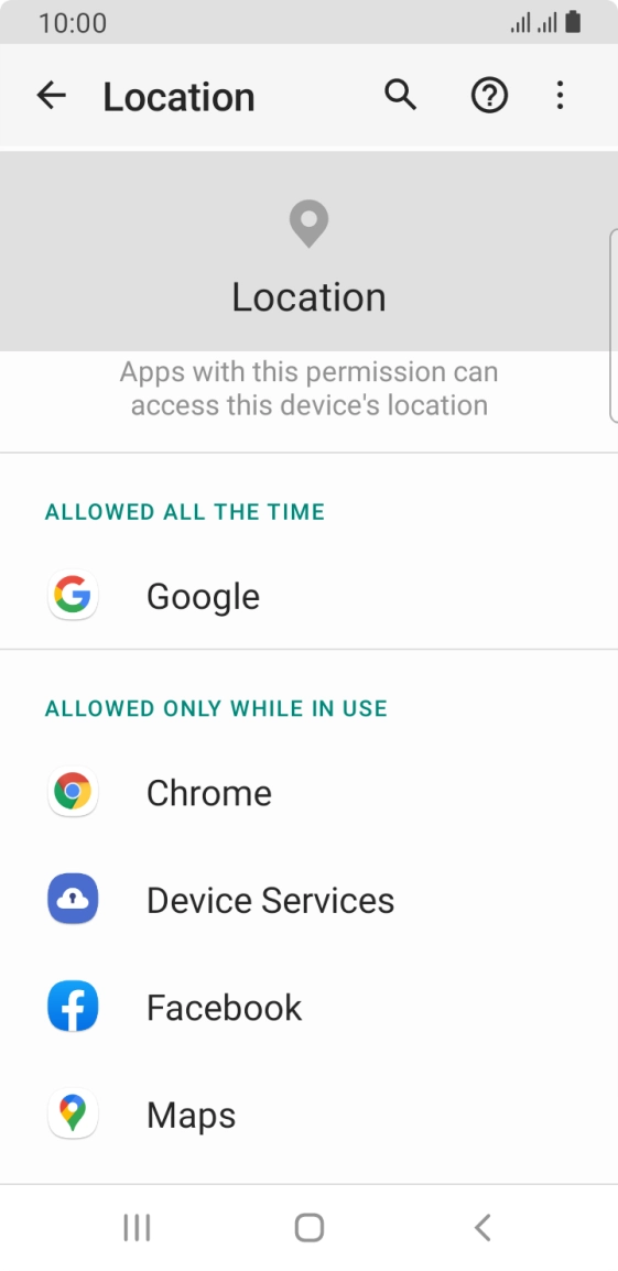 Press the required app.