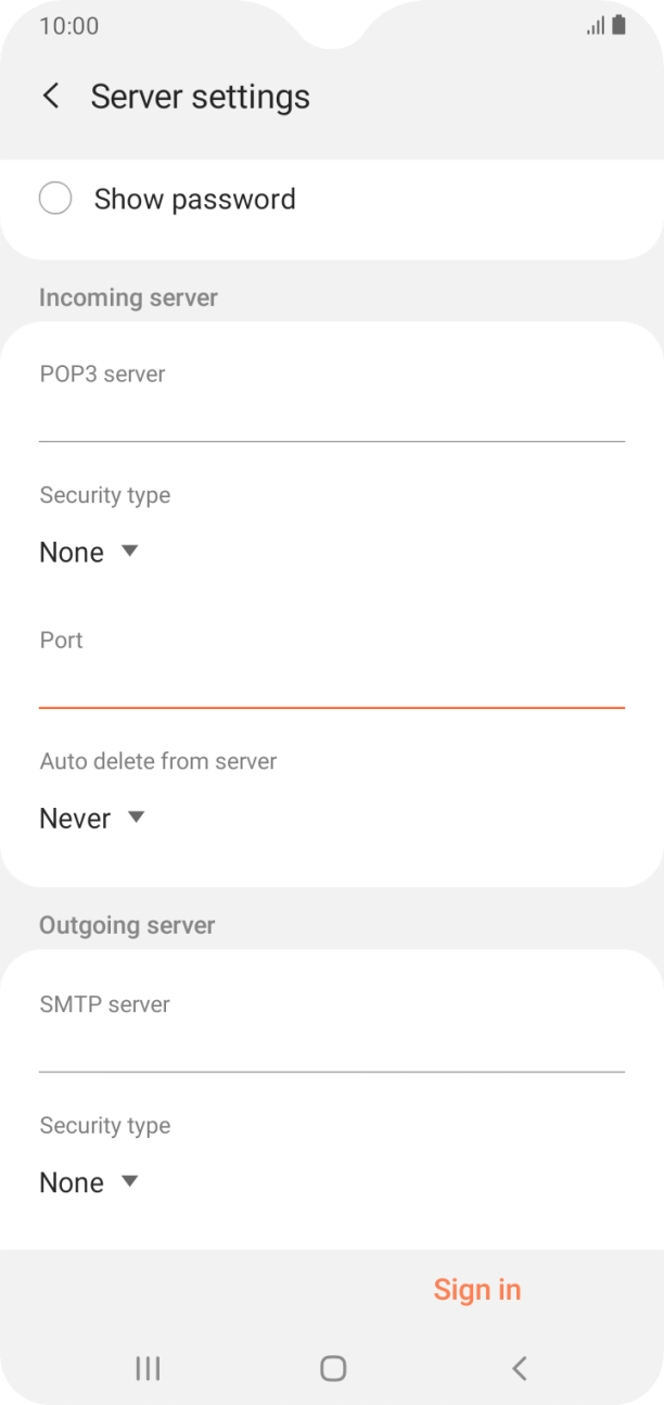 Press the drop down list below 'Auto delete from server'. Press the drop down list below 'Auto delete from server'.