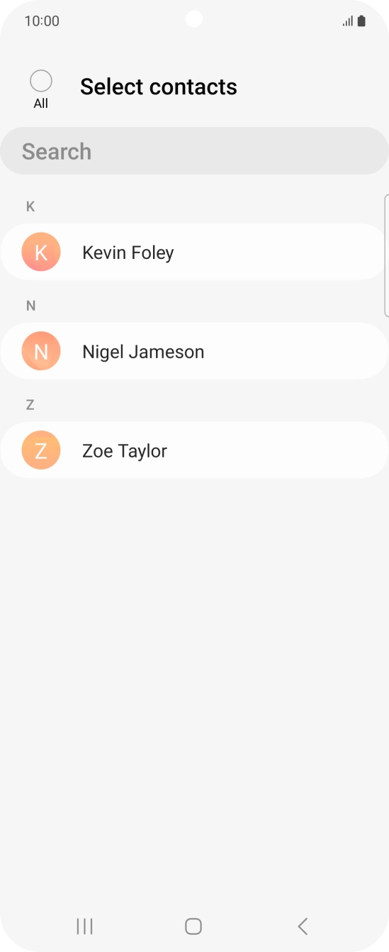 Press the field above 'All'. Press the field above 'All'.