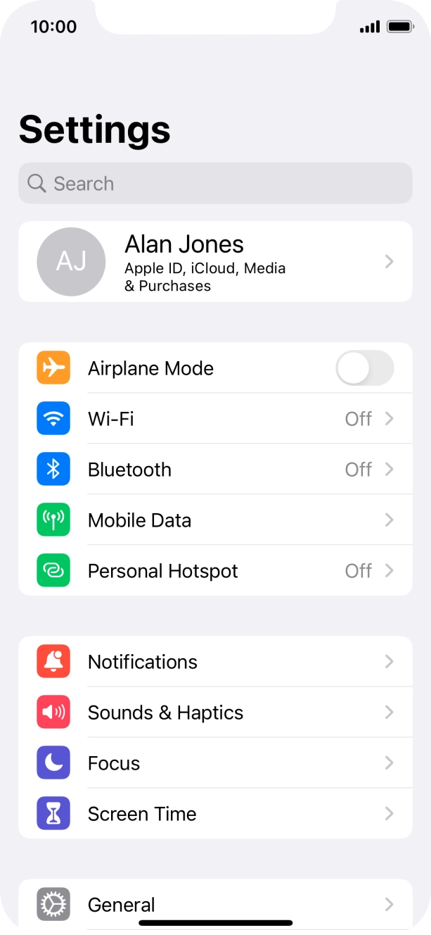 Press Mobile Data. Press Mobile Data.