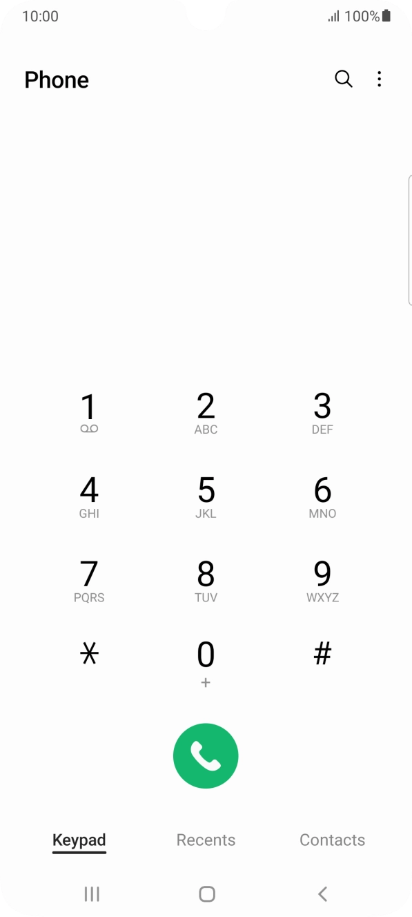 Press the menu icon.