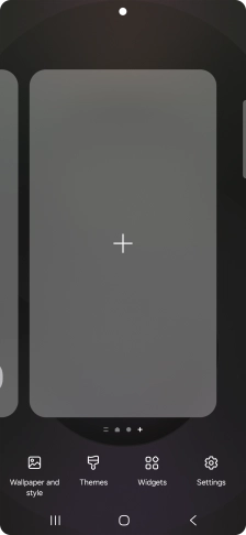 Press the add icon to add a home screen page.