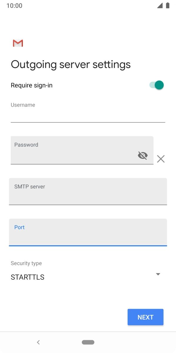 Press the drop down list below 'Security type'. Press the drop down list below 'Security type'.