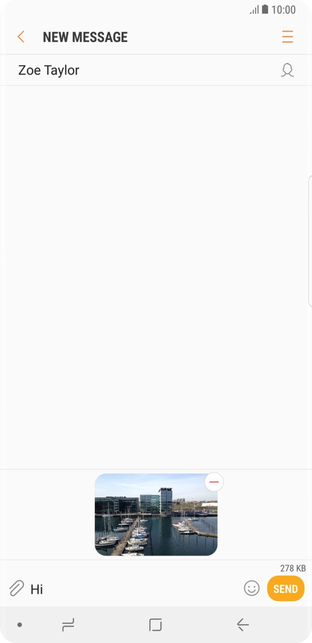 Press SEND when you've written your picture message. Press SEND when you've written your picture message.